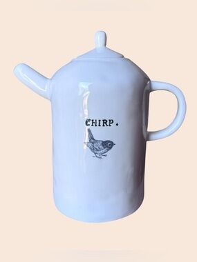 Rae Dunn Chirp Teapot Tall Artisan Collection Magenta OG